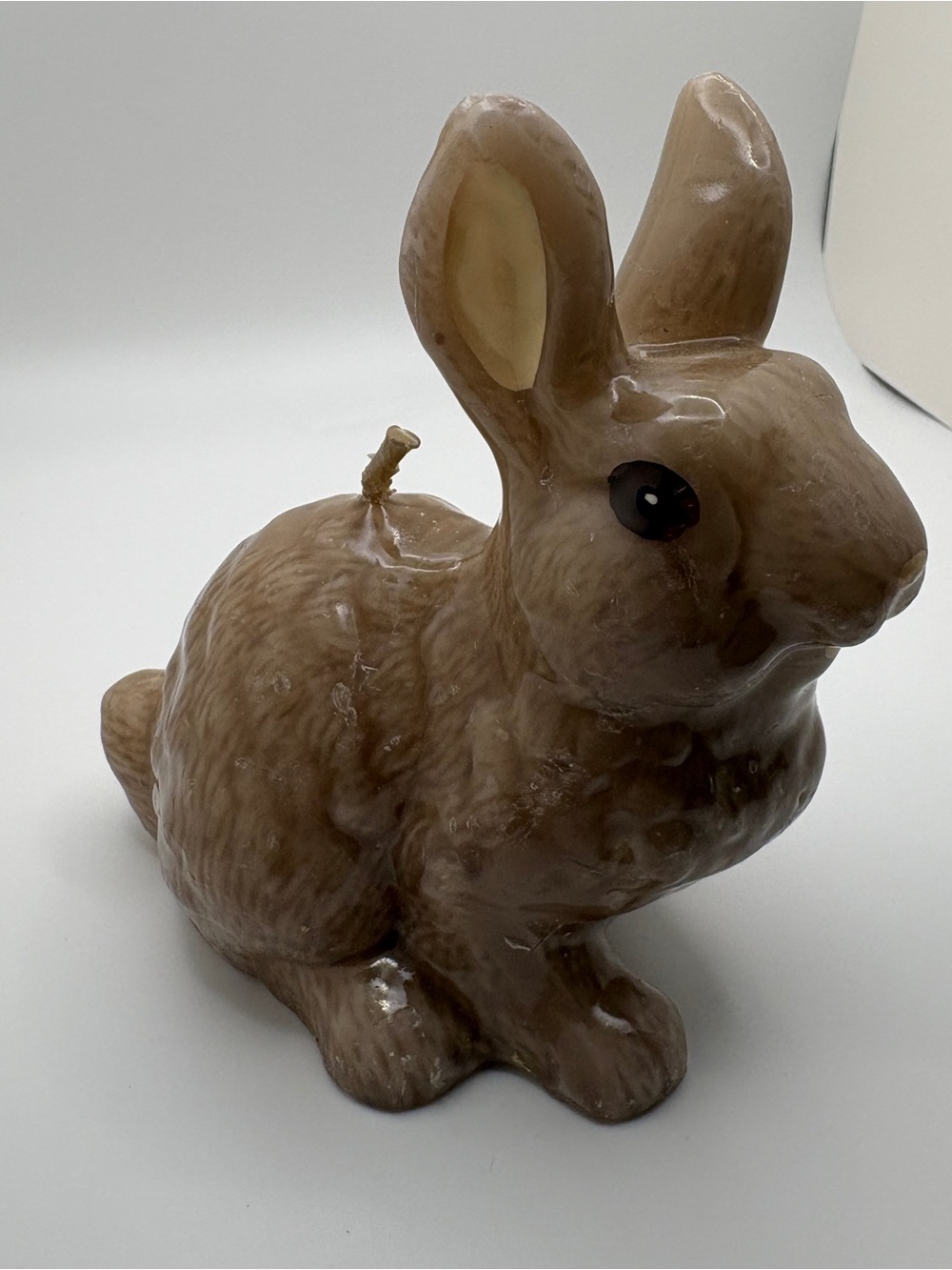 Brown Bunny Wax Candle 4in Rabbit Easter